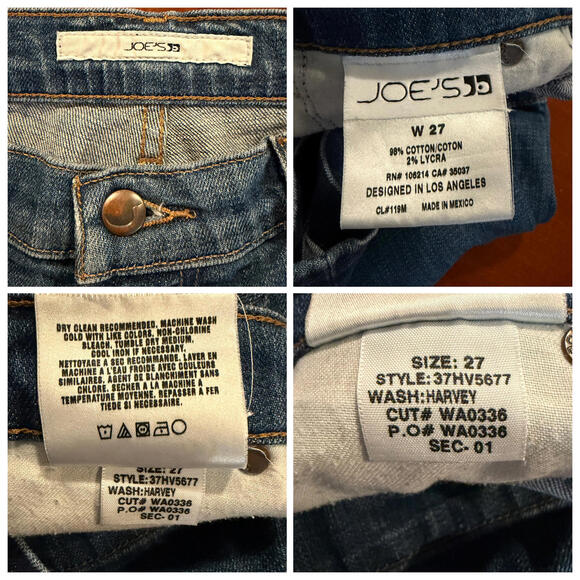 Joe's Jeans Harvey Wash Bermuda Shorts Blue Denim Size 27 Stretch Walking Shorts - Picture 7 of 15